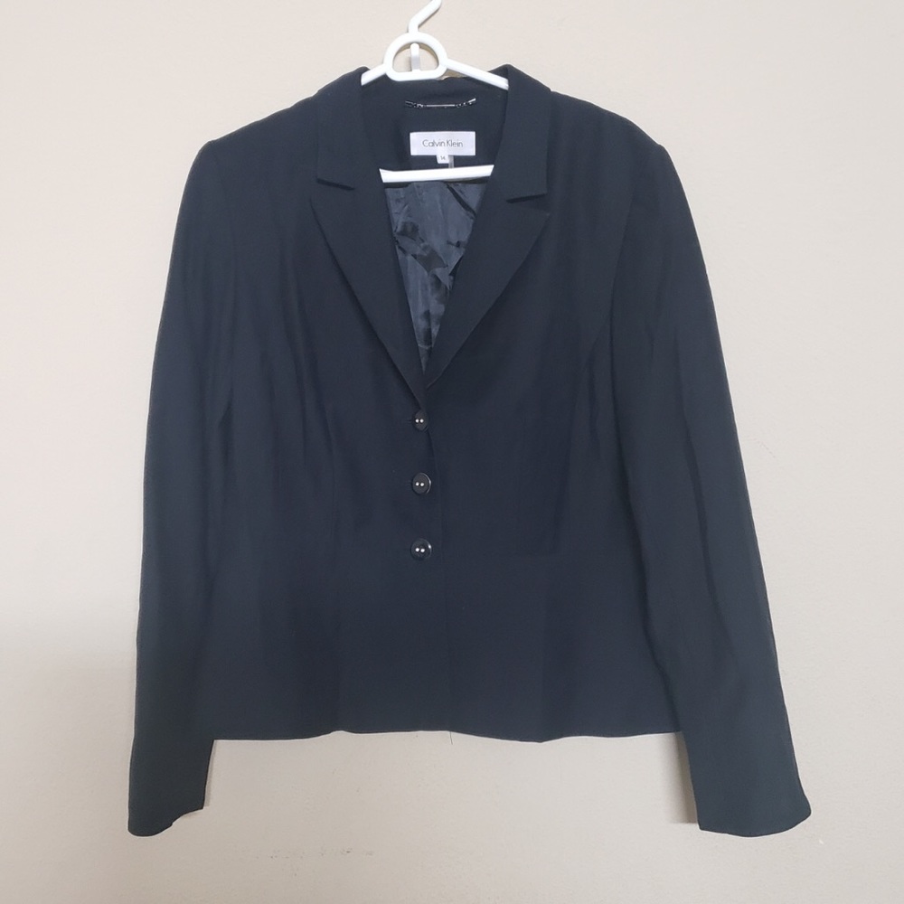 2/$17 Calvin Kalvin Black Blzer Size 14